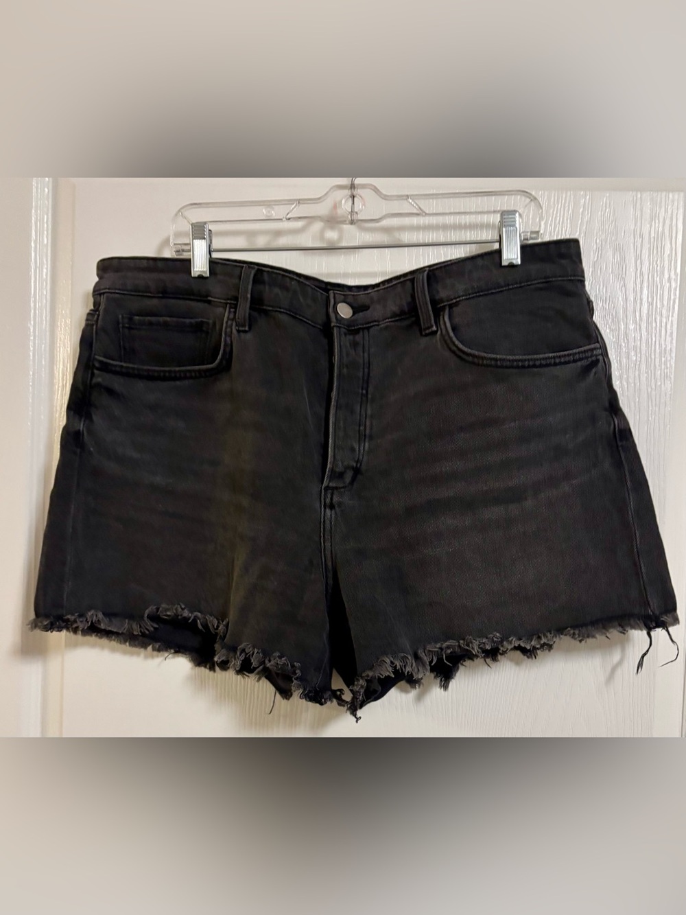 Joe's Jeans The Jessie Black Frayed Hem Denim Shorts